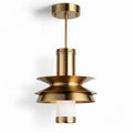 Hanglamp van goud kleurig met glazen lampenkap voor binnengebruik 25 x 25 x 45cm