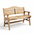 Houten bank voor buitengebruik met metalen beugel 120 x 50 x 85cm